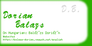 dorian balazs business card
